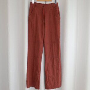 Vintage 90s Rust Cargo Pants Wide Leg Sz 0